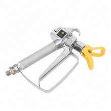 Pistola pulverizadora sin aire con boquilla Pistola pulverizadora portátil de alta presión para pulverizar pintura masilla látex para el hogar Interior Exterior Paredes Puertas Jardín Cubiertas Cerca- Equipada con boquilla, soporte de boquilla y tornillo - A - Ver 9