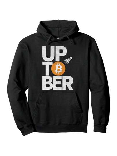 Sudadera con capucha de criptomoneda Bitcoin, ajuste slim fit con símbolo ₿ y logo de Bitcoin, impresión blanca desgastada, sudadera casual negra para entusiastas de las criptomonedas, uso en todas las estaciones (lavable a máquina), mejor opción para regalos de vacaciones