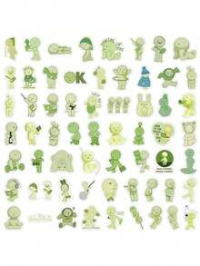 55PCS  Stickers Aesthetic Vinyl Stickers Decals Scrapbook, Journaling, Laptop, Bumper, Skateboard, Water Bottles, Computer, Phone Back To School IEZN - 多色 - 查看 5