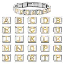 1pc DIY Modular Bracelet With Letter Elements, Crystal Rhinestone Design, Urban Casual Style, Decorative Essential, Muted Autumn Tones, Local , Practical Fashion, Charming Look, Stainless Steel Jewelry, Autumn Office Style, Party Outfit Guide
