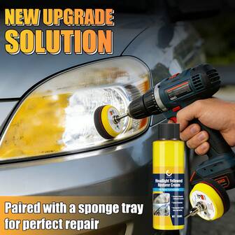 JB-XPCS 100ml Car Headlight Restoration Kit - Crystal Clear Coating For Enhanced Shine & Scratch Repair, Anti-Yellowing Treatment For Headlights, Prevents Yellowing & Oxidation