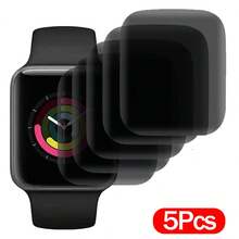 5Pcs Anti-Peeping Privacy Soft Film, Ultra-Thin Hydrogel Waterproof Shock-Absorbing Screen Protector Anti-Scratch Smooth Touch Full Coverage Anti-Drop Watch Screen Protector Compatible With Apple Watch Ultra 49mm 45mm 44mm 42mm 41mm 40mm 38mm Compatible With Iwatch Series 11/10/9/8/7/6/SE 5 4 - Clear - View 12