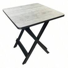 19-Inch Gray Wood Grain Plastic Folding Camp Side Table – Portable Outdoor Table For Camping, Picnics & Beach Trips - Wood - View 4