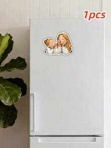 1/3/5pcs, Personalized Photo Fridge Magnets ,Perfect Gift For Home Decor ,Print Your Family Photo On Fridge Magnet,Custom Cartoon Magnet With Personalized Photo To Illustrated Character, Printing On Synthetic Paper Fridge DecorDecoration