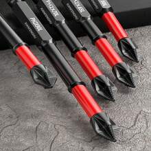 7pcs Heavy-Duty Steel Quick Release Chuck Adapter & Hex Handle Screwdriver Set With Magnetic Drill Bits - Self-Locking Connecting Rods, Head Bits, Automotive, Construction, And Industrial Use, Construction Tools - Black - View 6