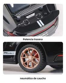 TendenciaColeccion De Escala Coche Juguete  911 Con Luz 1:32Calidad premium - Negro - Ver 6
