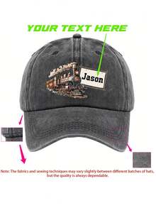 1pc Customized Hat, Personalized Baseball Cap, Vintage Baseball Cap, Unisex, Gift For New Parents, Bride, Bachelor Party, Christmas, Grandpa (Printable Date), Dad (Birth Year T-Shirt), Adjustable Outdoor Casual Sun Protection Trucker Hat, Gift For Friends/Parents/Kids/Valentine's Day - Multicolor - View 6