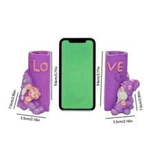 Portalápices de San Valentín para escritorio, figura de gnomo en forma de corazón, adorno para fiesta - Rosa - Ver 7