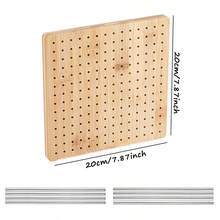 1pc Handmade Crochet Blocking Board, Bamboo Crochet Blocking Mats With 10 Pins, Complete Set For Crochet Knitting, Perfect Gift For Knitting Lovers