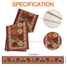 MEMNUN 1/3/5/7pcs Bohemian Paisley Floral Geometric Kilim Moroccan Print Tablerunner Set, 100% Polyester Linen-Like Tablecloth, Red Kilim Home Art Decor Tablerunner, Suitable For Kitchen, Dining Table, Home Party Decoration, Gift - Multicolor - View 13