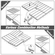 Outsunny 9 Pcs PP Interlocking Composite Deck Tile, 12" X 12" Outdoor Flooring Tiles For Indoor And Outdoor Use, Tools Free Assembly, Black - Black - View 5