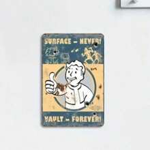 VaultCultArtz Fallout "Vault Forever" Wall Decor Tin Sign, Weatherproof Metal Sign With Pre-Drilled Holes For Man Cave Game Room - 彩色 - 查看 10