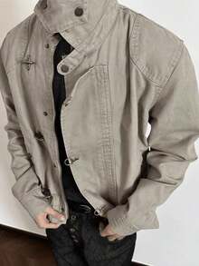 Men Jackets And Coats - Xám - Xem 3