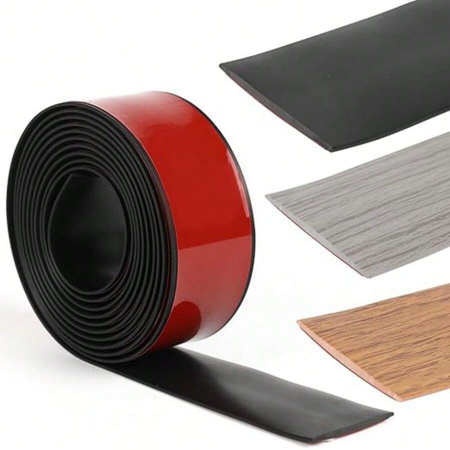 1.57 英寸自粘地板过渡条，乙烯基平面分隔过渡条，优雅木纹设计（4 厘米，3.28 英尺，黄橡木纹）