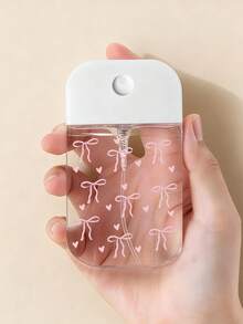 新款蝴蝶結圖案透明PET可重複填充旅行分裝瓶 - 香水噴霧瓶、卸妝分裝瓶、保濕噴霧瓶；適用於指甲油卸除劑、化妝水和卸妝液；可重複使用、旅行必備、完美的旅行伴侶、絕佳的節日禮物 - 彩色 - 查看 2