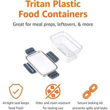 Contenedores almacenamiento alimentos 10 piezas 5 recipientes 5 tapas transparentes diseño práctico fácil usar organizar - Transparente - Ver 4