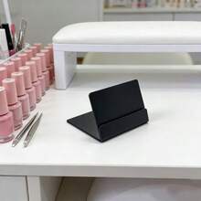 1个L型金属指甲油展示架，垂直槽底座夹式支架，家用照片卡片架，婚礼名片牌架，假指甲卡片收纳架 - 彩色 - 查看 11