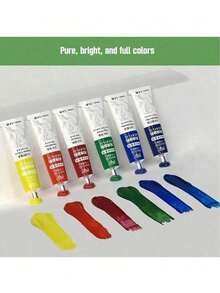 MADISI丙烯颜料套装，12色 x 12毫升（0.4美制液盎司），色彩鲜艳饱满，优质艺术家颜料，适用于画布绘画、DIY工艺品、初学者和专业艺术家，速干。 - 套裝 - 查看 5