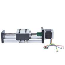 200mm Stroke Single Shaft Ball Screw Linear Guide Rail CNC Sliding Table with 42 Motor (1610) - Plateado - Ver 9