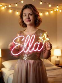 定制霓虹灯，USB可调光霓虹灯，可定制情人节礼物，情人节墙饰，青少年个性化霓虹灯，适用于圣诞节、婚礼、生日、派对、情人节礼物，LED霓虹灯铭牌，适用于圣诞节、卧室、派对、商业照明标志 - 聖誕圖案 - 查看 6