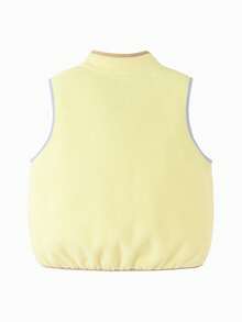 mini bala Jachetă antistatică din fleece pentru copii, unisex, material plușat cald, îmbrăcăminte pentru exterior, primăvară - galben de molii - Vizualizare 5