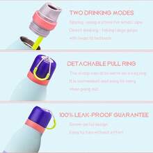 0waIaa Beige Water Bottle 24oz, 710ML, With Straw,Suitable For Carrying Out,Heat Preservation Time More Than 24 H, Cold And Hot Water Can Be Insulated, Can Make Coffee, Frozen Drinks, Suitable For Camping, Work, Indoor And Outdoor Use Valentine's Day. - Beige - View 2
