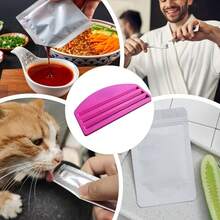 1个/4个装宠物食品挤压器 | 重型塑料宠物食品分配器，带防滑底座、易开盖和一键操作 - 无需组装、设计紧凑、塑料材质、无需电池 - 多色 - 查看 9