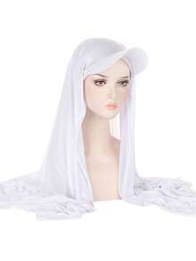 女士时尚小帽檐围巾，适合日常佩戴 - A - 查看 6