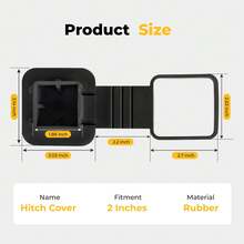 Universal Rubber Trailer Hitch Cover For Vehicles 2-Inch Off-Road Trailer Hitch Cover Silicone Trailer Hitch Plug Towing Cover