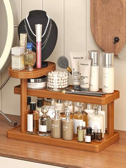 1件装极简高端实用化妆品收纳架，香水护肤品收纳架，玄关梳妆台口红香薰架，小型桌面杯茶架，宿舍厨房收纳架