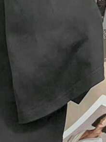 Tween Boy Casual Letter Graphic Print Round Neck Short Sleeve T-Shirt, Summer - Dark Grey - View 4