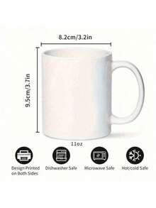 Emmet Otter Jug Band Christmas Nightmare Band 11oz White Ceramic Mug - Double-Sided Print, Ideal Gift For Coffee And Water Lovers, Coffee Mug - 11盎司 - 查看 3