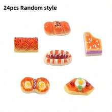 36pcs/30pcs/24pcs/18pcs/12pcs/6pcs Miniature Bread, Bread Model, Miniature Food Toy, DIY Jewelry Accessory, Resin Cartoon Realistic Food Toy, Bread, Hot Dog, Cream Resin Phone Case Sticker, Hair Clip Accessory, Dollhouse Miniature Kitchen Decor, Food Decor, Realistic Food - Multicolor - View 15