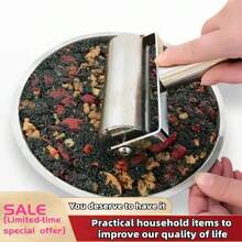 1pc Stainless Steel Rolling Pin, Double-Sided Smooth Non-Stick Dough Roller For Pasta, Bread, Baking - Silver - View 6