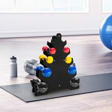 Dumbbell Storage Rack Tree Leaf Design Dumbbell Holder 5-Tier Weight Lifting Dumbbell Storage Stand - Black - View 3