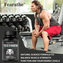Testosterone Booster For Men - With D-Aspartic Acid & Ginseng Root - Supports Daily Energy Levels - 120 Capsules - 1 chai - Xem 5