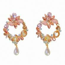 1 Pair Of Fashionable  Round Earrings Imitating Pearl Earrings,  Party Accessories, Valentine'S Day Gifts - 銀色 - 查看 4