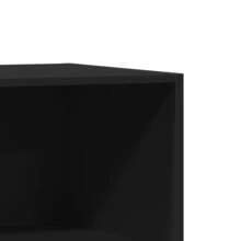 Wardrobe Black 77x48x102 Cm Engineered Wood - Black - View 9