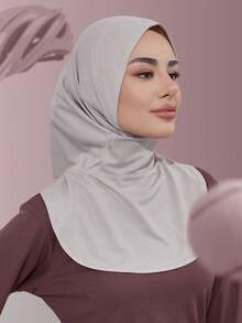 1件装休闲女士透气运动穆斯林头巾 Vizcrown 运动速戴头巾 - 黑色 - 查看 9