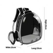 Breathable Astronaut Window Cat Dog Carrier Transparent Backpack Pet Travel Bag - Black - Black - View 6