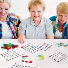 60 tarjetas de bingo con números no repetidos, tarjetas de números adecuadas para fiestas familiares, esenciales para juegos al aire libre, regalo perfecto - Multicolor - Ver 5