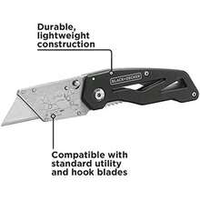 BLACK+DECKER Cuchillo utilitario, plegable, paquete de 2 (BDHT10001) - / - Ver 2