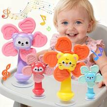 Infant Suction Cup Rotating Toy - ABS Resin Sensory Toy, Portable Toy, Suitable For Airplane, Restaurant, Home Use - Promotes Motor Skills And Cognitive Development - Multicolor - View 9