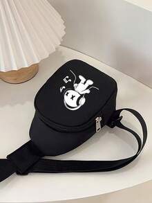 1 Chest Bag With Musician Pattern Printed On It. Nylon Zipper Closure, Shoulder And Back Adjustable. Suitable For Daily Storage, Travel, And Play. It's An Excellent Gift For Holidays - one-size - View 4