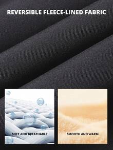 CAMEL CROWN 男士软壳抓绒内衬休闲运动裤，保暖、防风、防水、防静电，适合秋冬季穿着 - 碳灰 - 查看 3