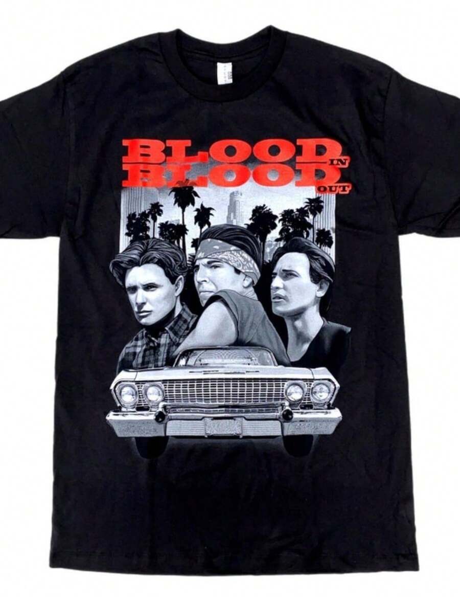 Blood In Blood Out Chicano T Shirt - 黑色 - 查看 1