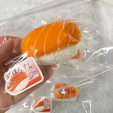 Squishy Sushi Series Squeeze Toy, Super Soft Putty-Like Texture, Silicone Toy For Stress Relief, Emotion Soothing, Gift For Birthday, Christmas, Holiday - Multicolor - View 9