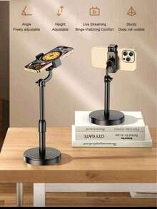 360° Rotatable & Foldable Desktop Phone Stand - Portable Phone Holder For Office Desk, Bedroom, Library, Airplane, Best Gift For Mom - Multicolor - View 2