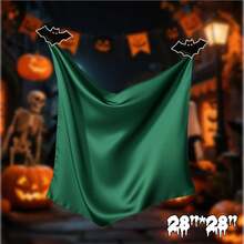 Lilike Silk Feeling Square Neck Scarf 28\ X 28\ Ascot For Women Men Retro Cosplay Halloween Accessory,28inchx28inch,DarkGreen - 深綠色 - 查看 6