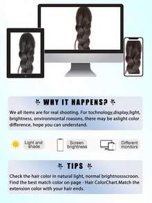 16 Inch Wig Braid, Fishtail Braid, Low Tie, Slouchy Temperament, Clip-On Twist Braid, Long Braid, Braided Wig Braid, Ponytail - Multicolor - View 10